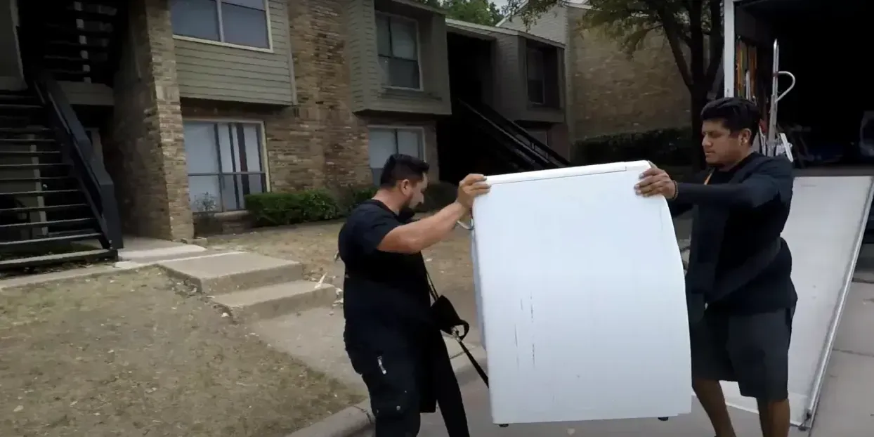 Professional movers are handling the relocation